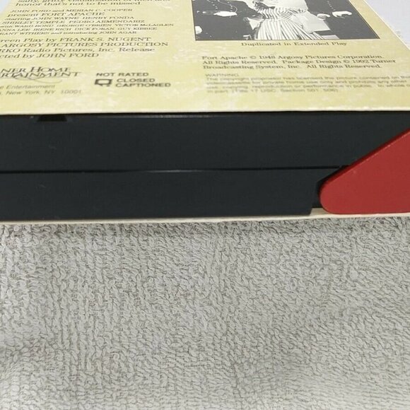 Fort Apache 1948 VHS John Wayne Henry Fonda Shirley Temple Colorized RKO 1992 - Picture 7 of 13